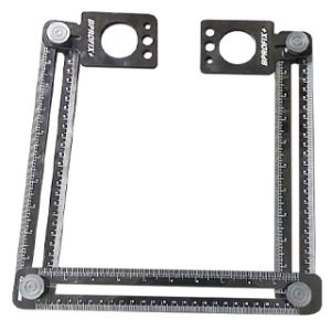 Multi Angle Measuring Ruler X750 with 3 Arms and 2 Pipe Templates