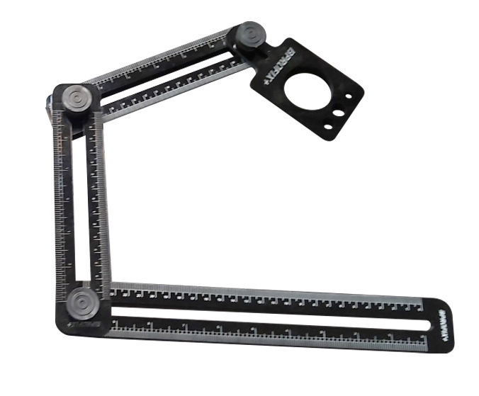 Multi Angle Measuring Ruler X550 with 3 Arms & Single Pipe Template