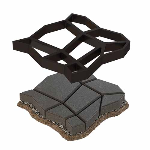 شابلون سنگفرش سیمانی مدل HEXA X4040